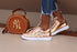 Floral Pink Gold Women Sneakers